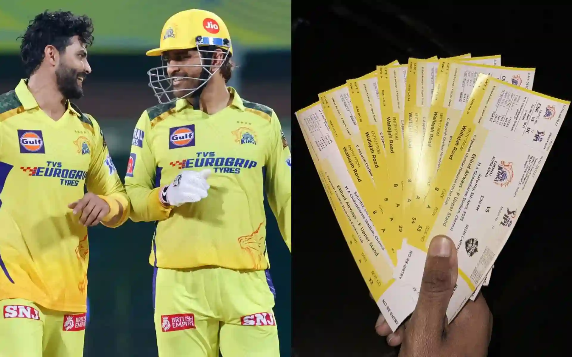 MI vs CSK Match Tickets