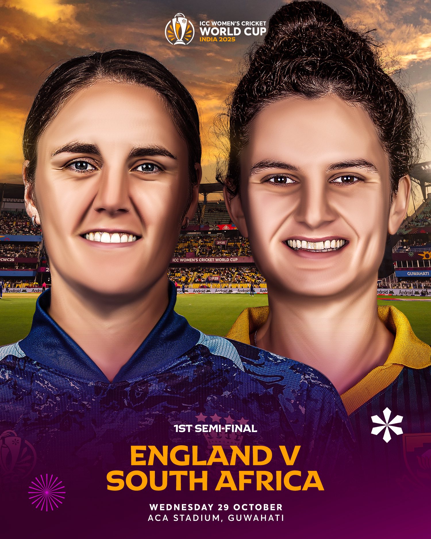 Women's World Cup 2025 semi final full schedule date time venue IND vs AUS and SA vs ENG