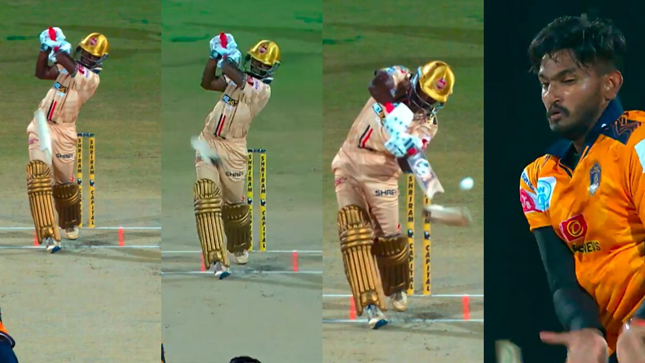 TNPL 2025 K Aashiq Bat broke in 2 pieces