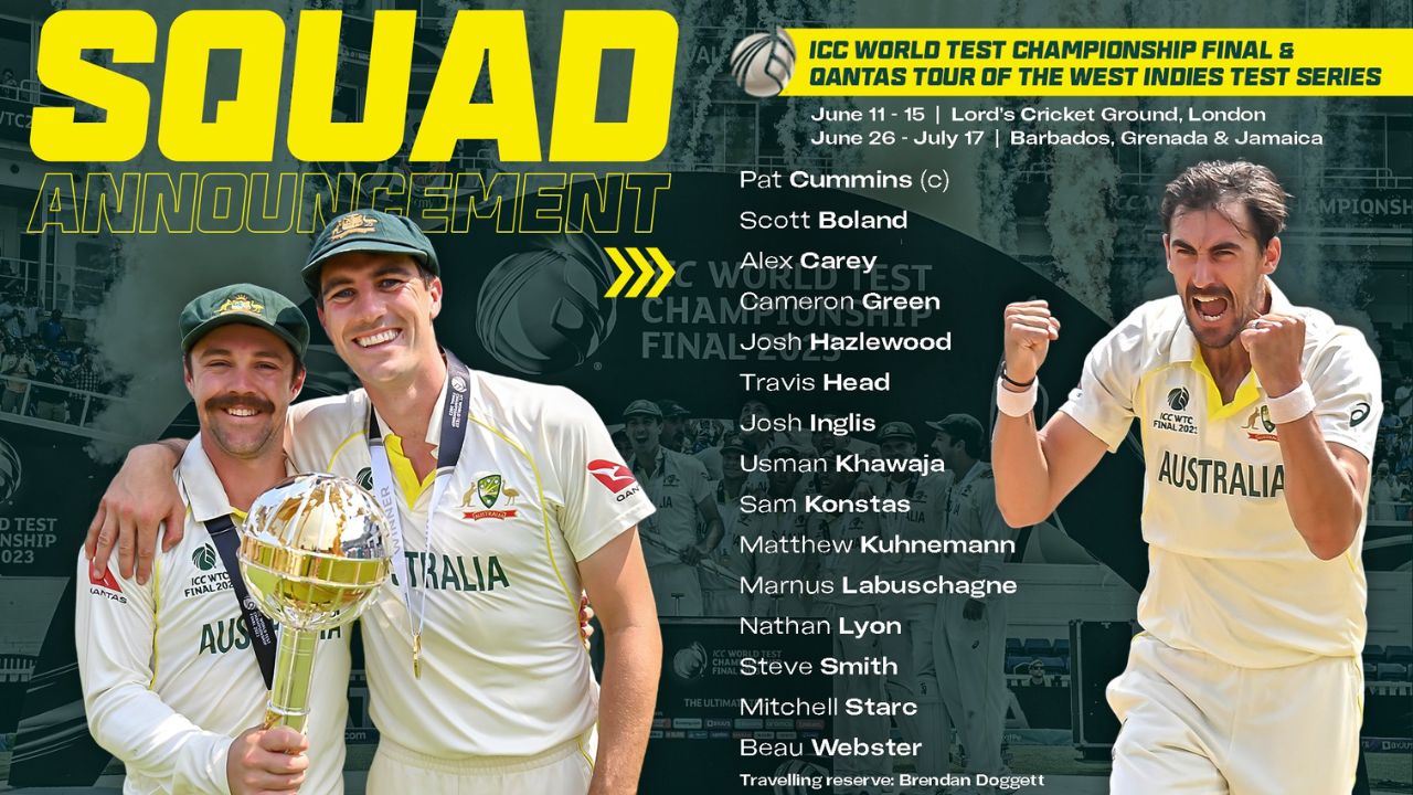 Cameron Green Returns In Australia Squad For WTC Final 2025