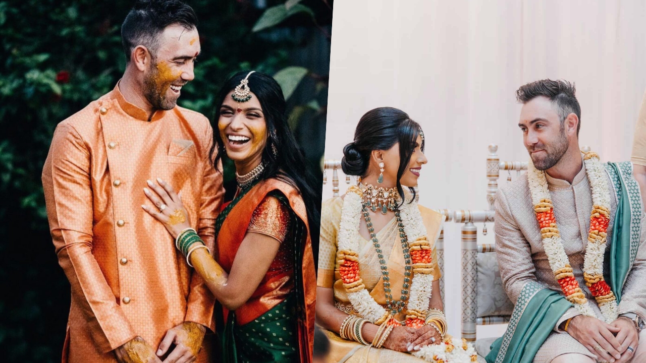 Glenn Maxwell With His Wife