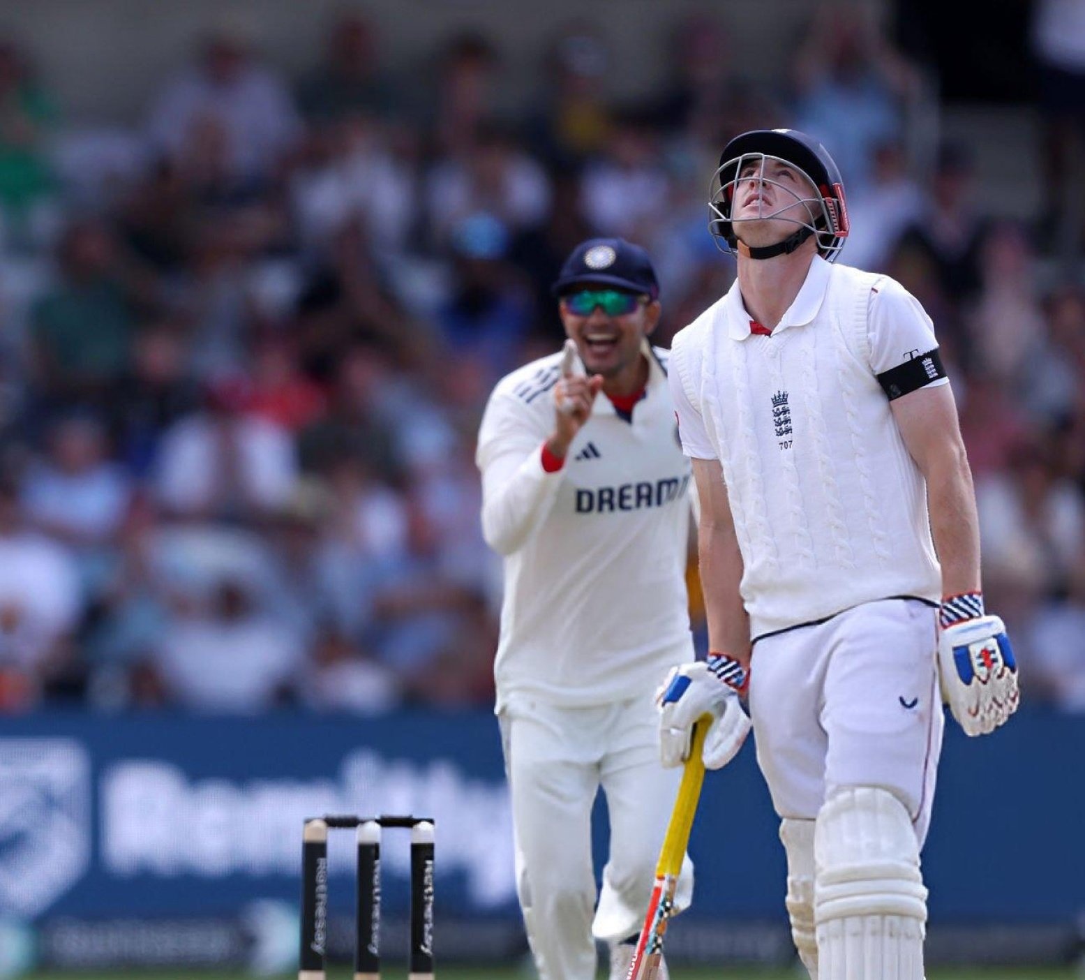 harry brook sad reaction viral after dismissal on 99 runs