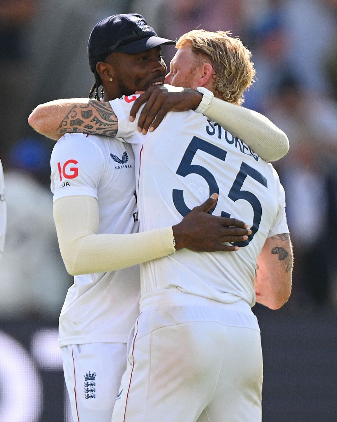 Jofra Archer with Ben Stokes