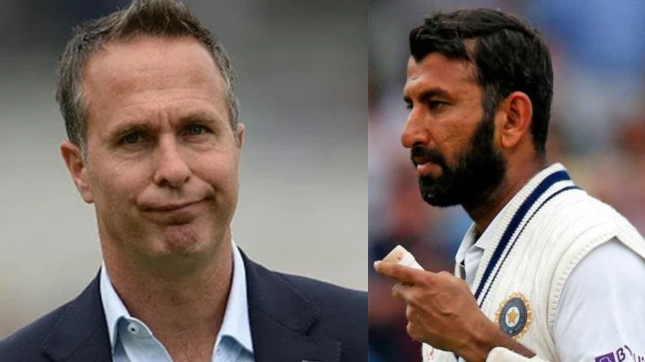 Michael Vaughan And Cheteshwar Pujara