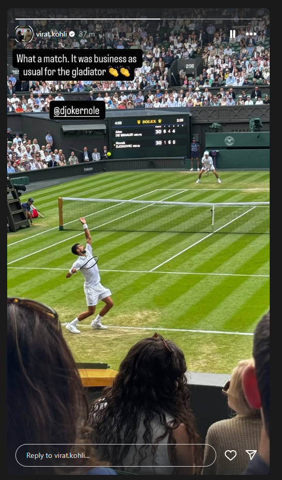 Virat Kohli and Anushka Sharma Spotted at Wimbledon 2025 London during Novak Djokovic vs Alex de Minaur Match