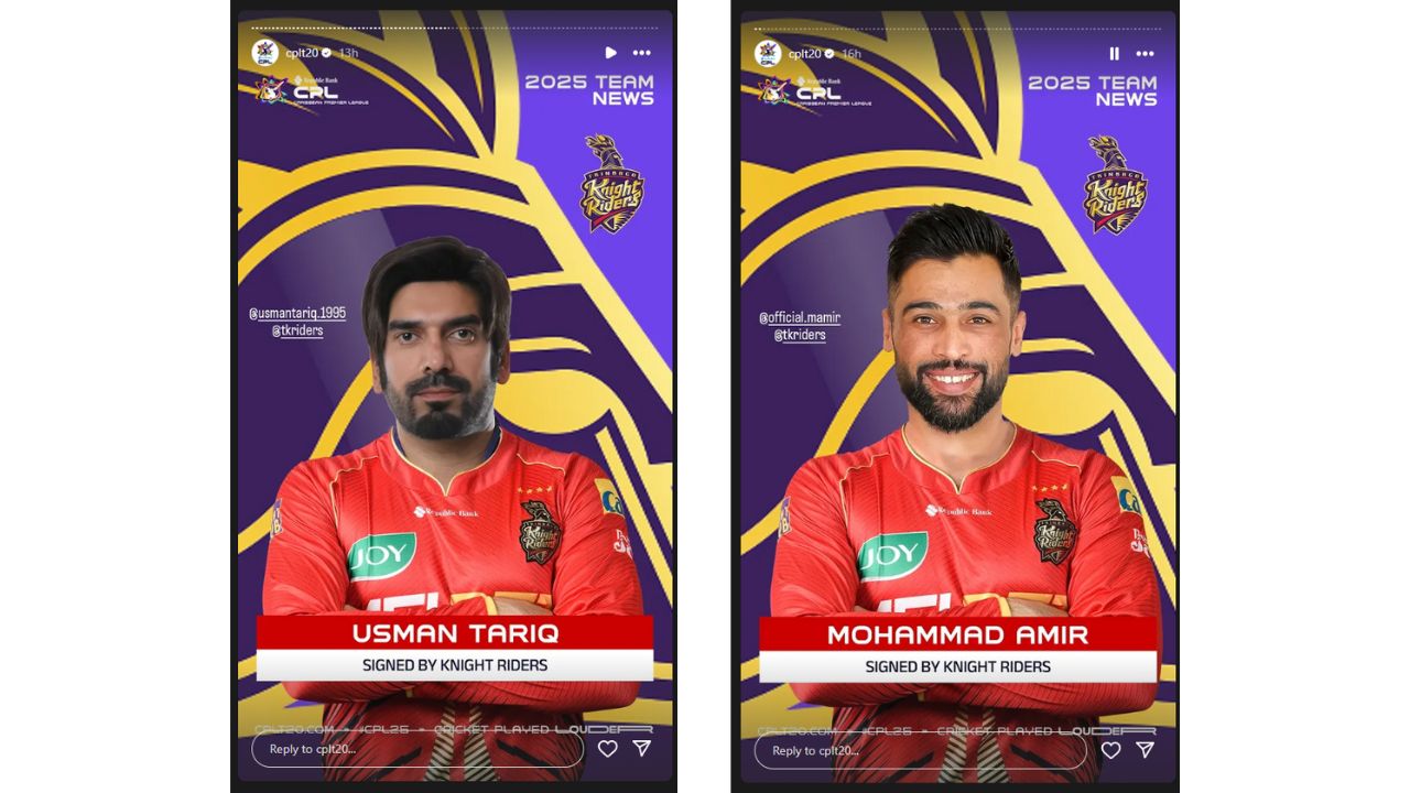 Usman Tariq and Mohammad Amir Signed by Trinbago Knight Riders For CPL 2025
