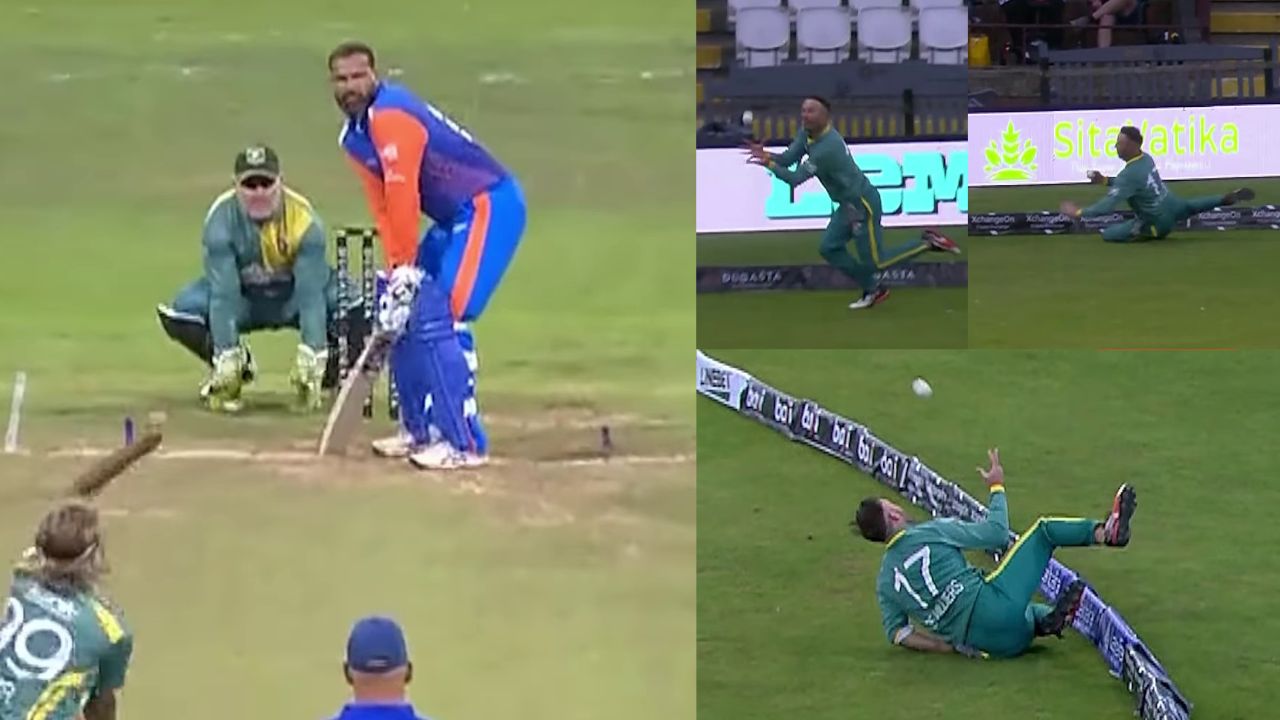 WCL 2025 SA vs IND Champions AB de Villiers Catch of Yusuf Pathan