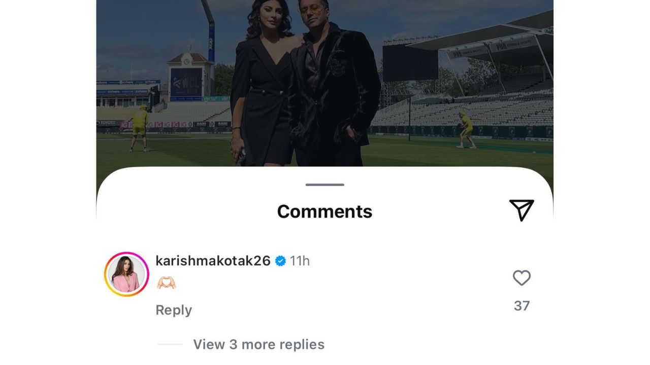 Karishma Kotak replied to Harshit Tomar on Instagram post after proposed on WCL 2025 Live Show
