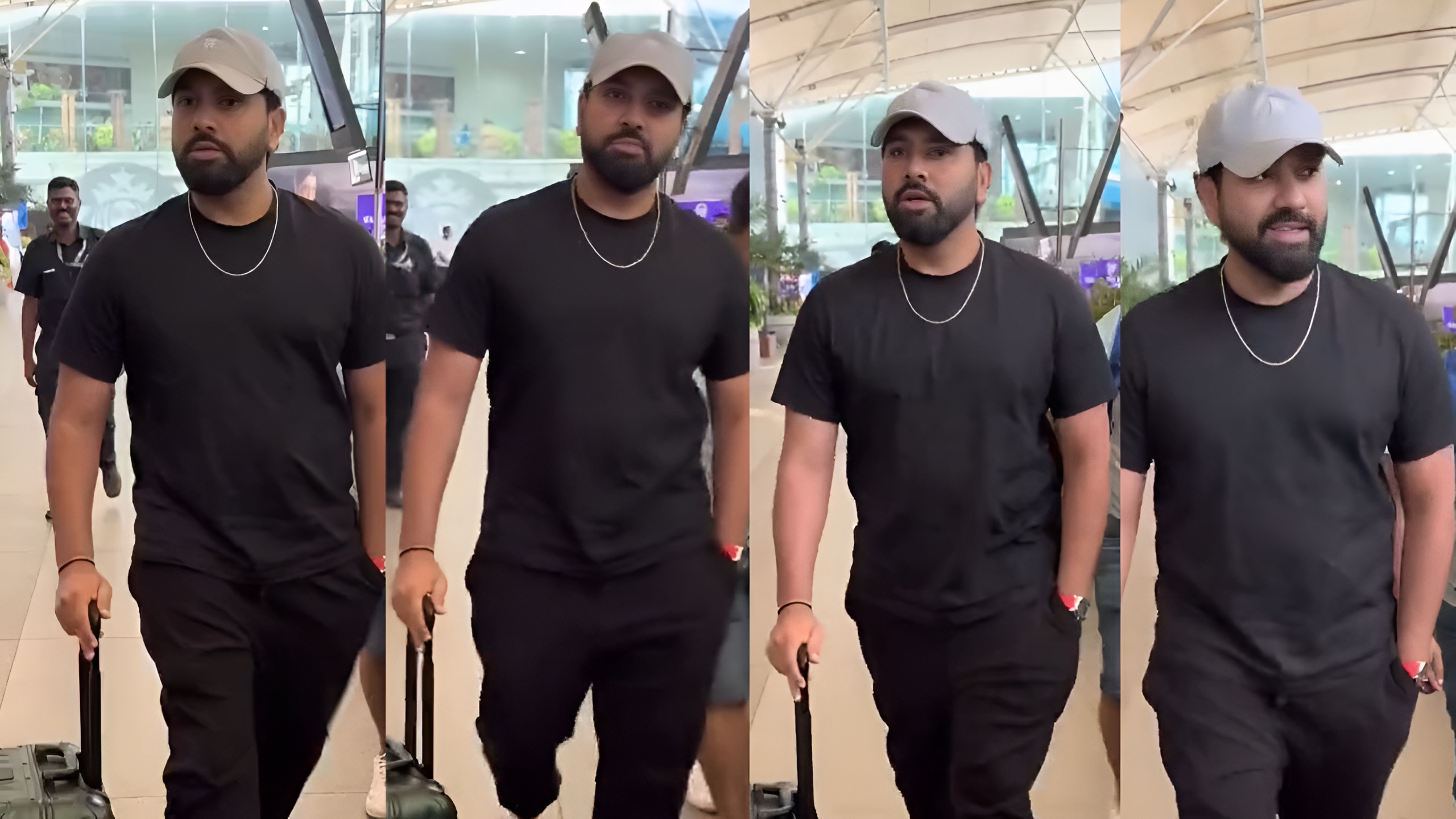 Rohit Sharma Spotted Mumbai Airport after pass Fitness test BCCI CoE