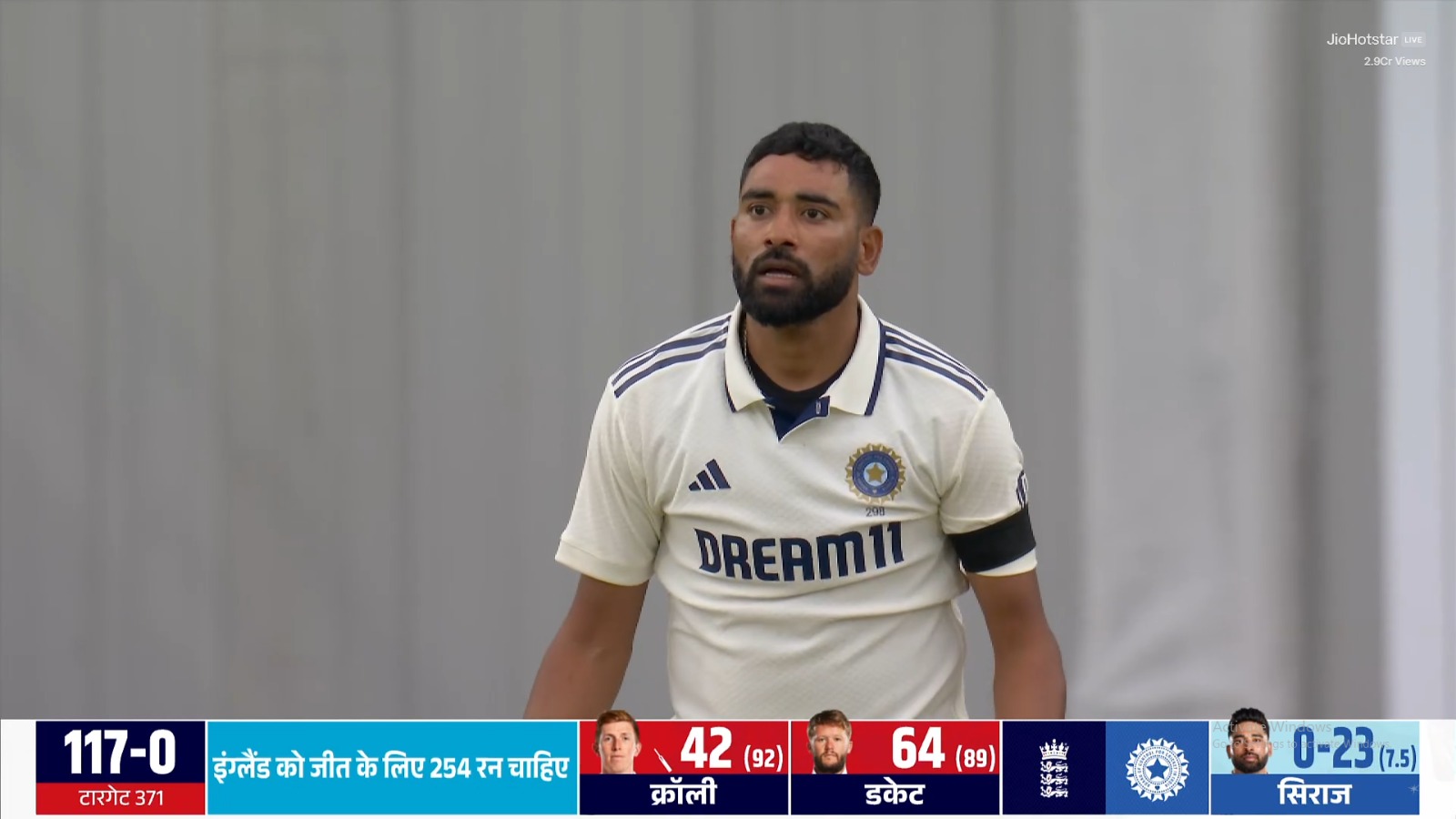 mohammed siraj furious