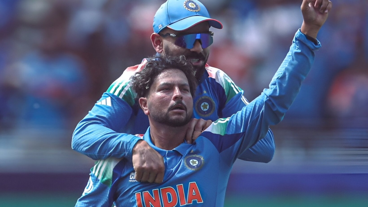 Champions Trophy Interesting Stat Kuldeep Yadav Waited For 168 Balls First Wickets Ind Vs Nz Final
