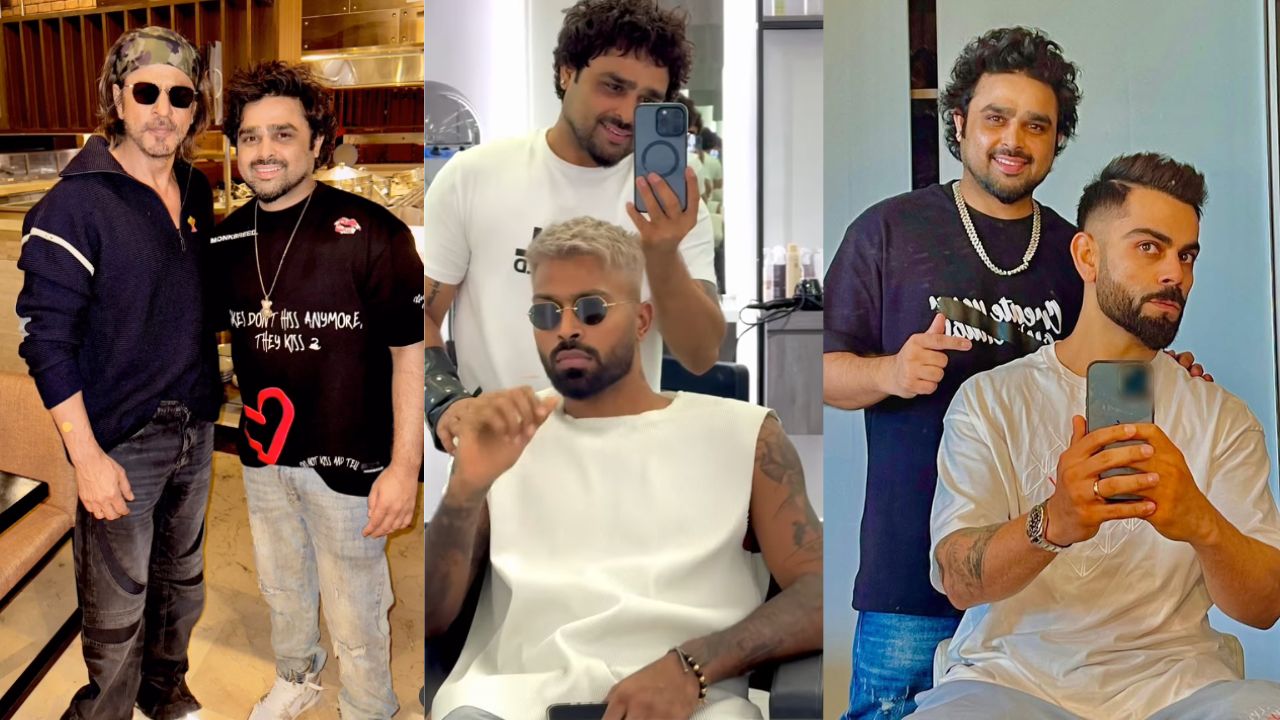 asia cup hardik pandya virat kohli and shahrukh khan is huge fan of hair stylist Rashid Salmani