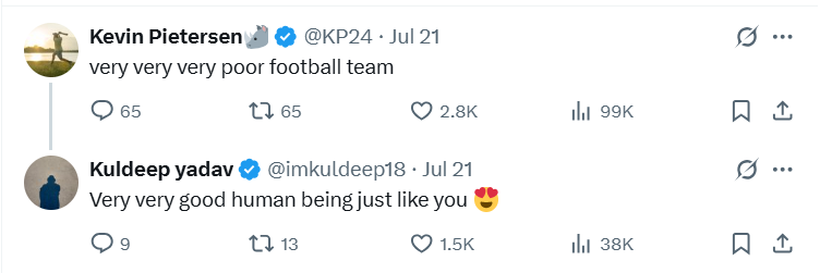 Kuldeep Yadav And Kevin Pietersen