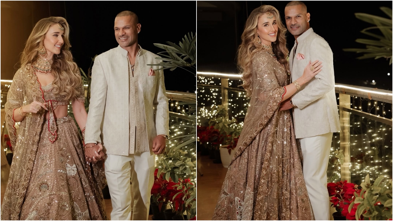 Shikhar Dhawan And Sophie Shine Sangeet