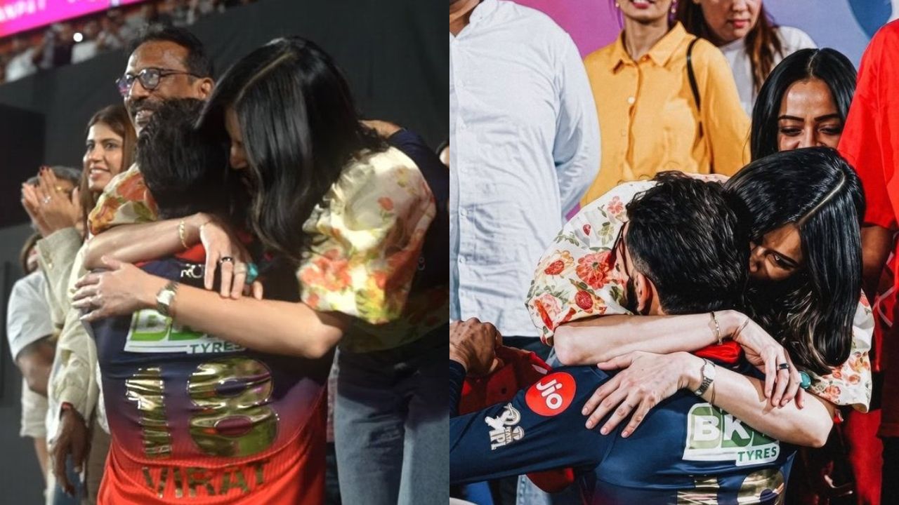 Virat kohli hug Anushka Sharma 