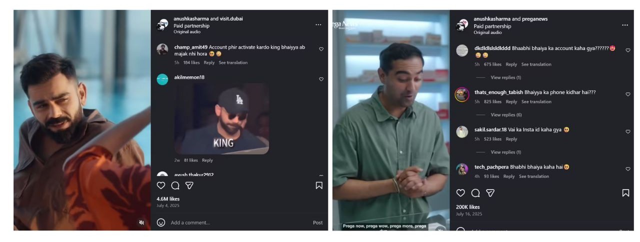 Virat Kohli's Instagram Account