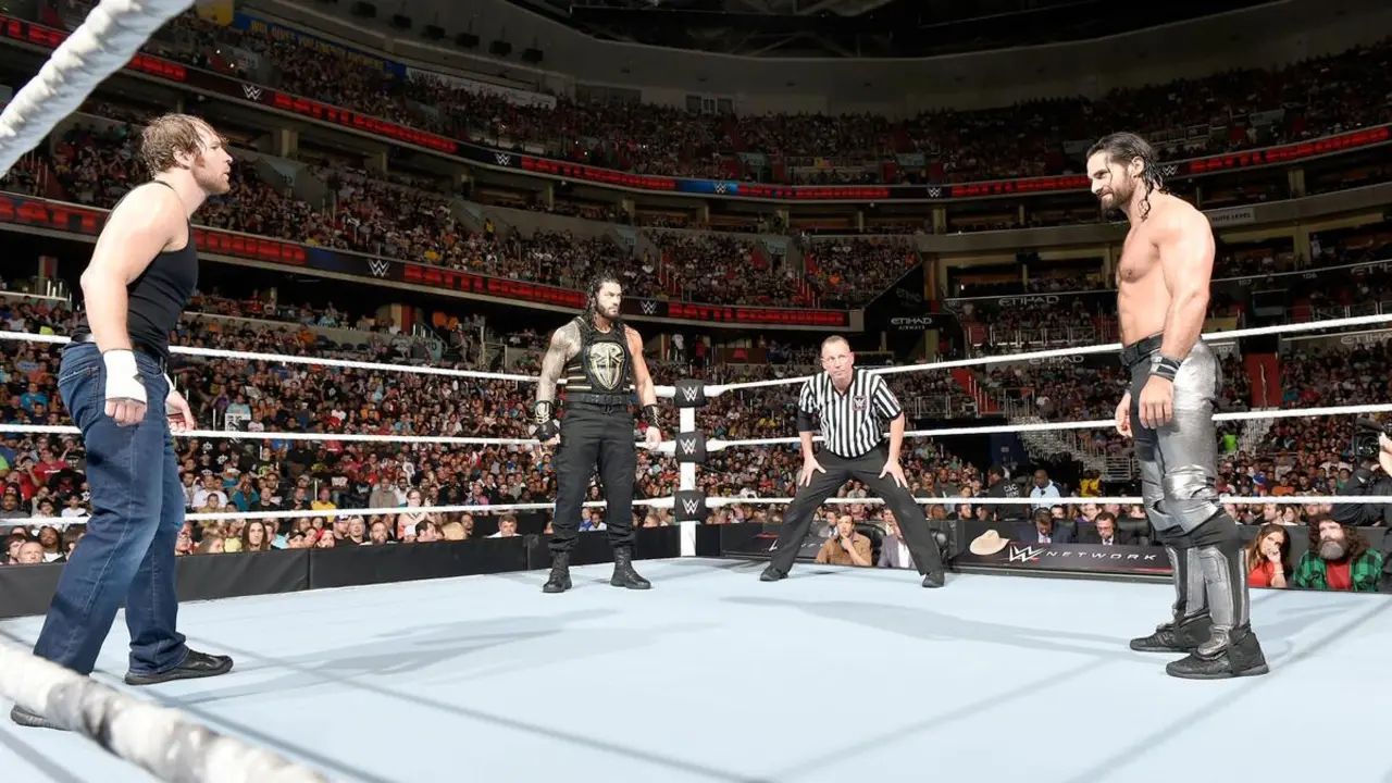 Dean Amborse Seth Rollins Roman Reigns Dean Amborse Seth Rollins Roman Reigns