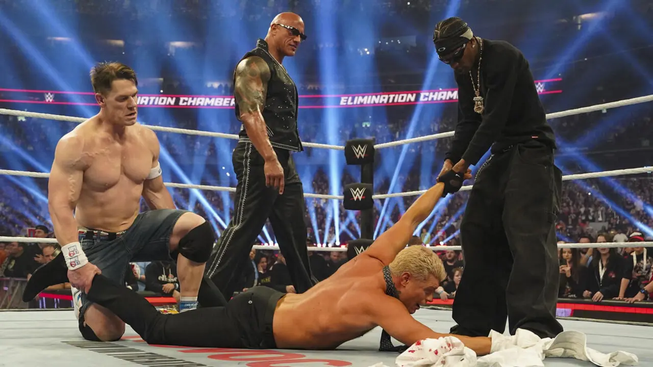 John Cena Cody Rhodes Travis Scott The Rock