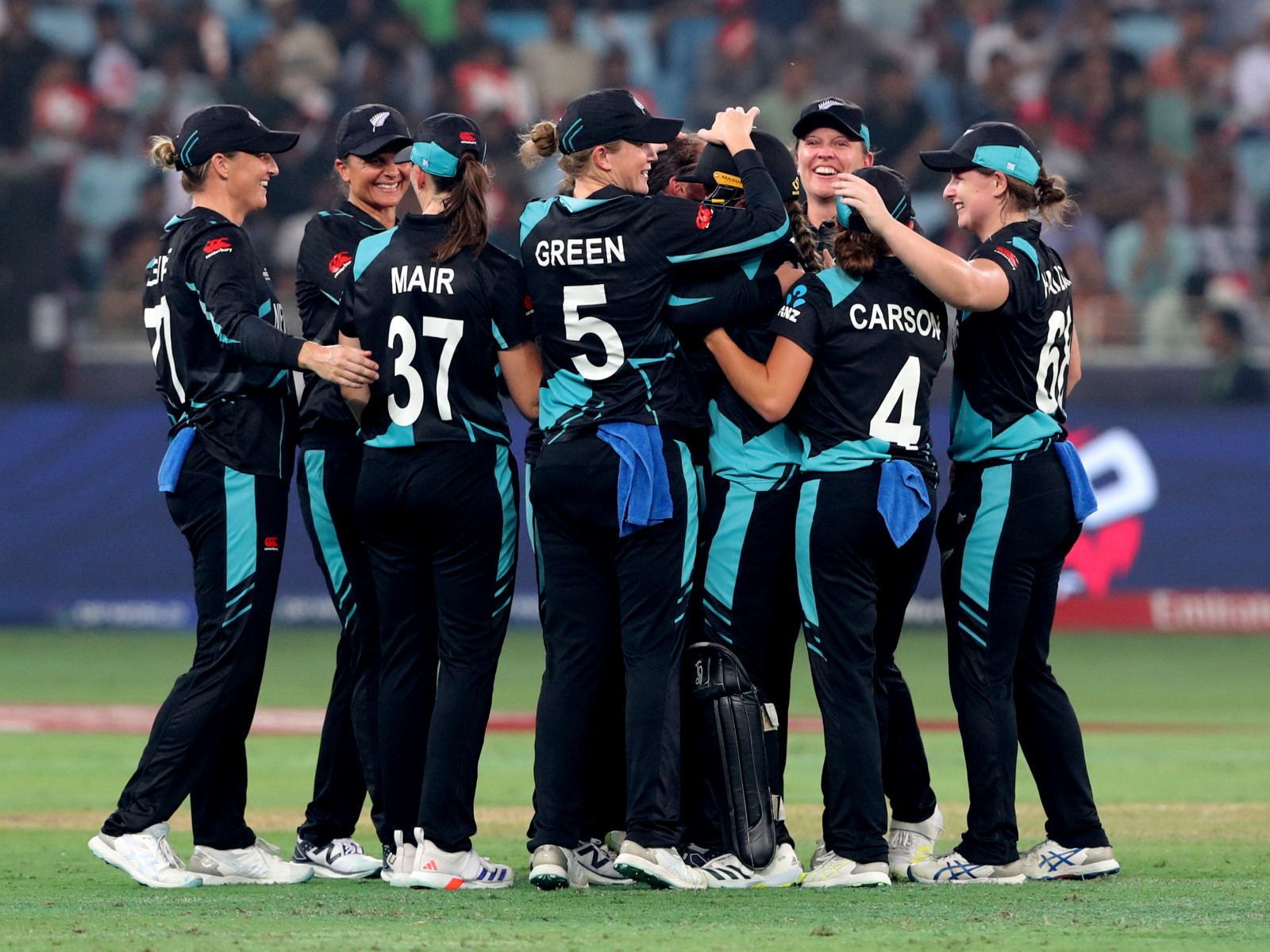 New Zealand Women Players Celebrating