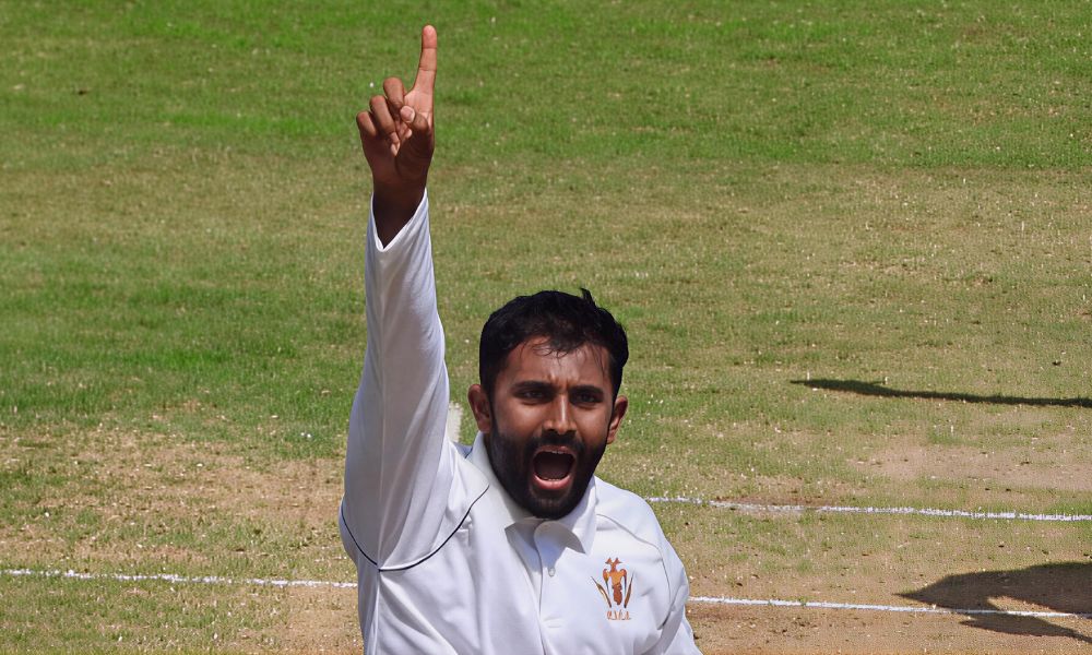 Shreyas Goyal (Image Source: X/bccidomestic) Karnataka leg-spinner Shreyas Gopal